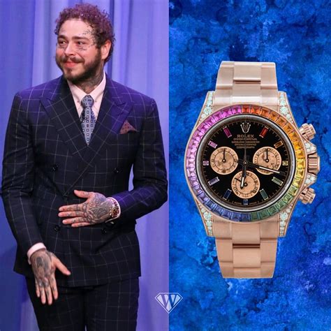 rolex with diamonds post malone|Post Malone Wears the Funnest Rolex on the Planet .